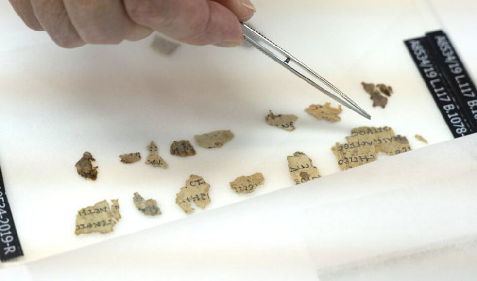 De nya fynden innehåller grekiska översättningar från bland annat de bibliska böckerna Nahum och Sakarja. Bilder: Israel Antiquities Authority