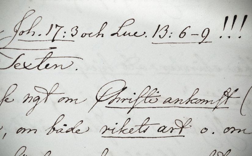 CO Rosenius okända predikoutkast