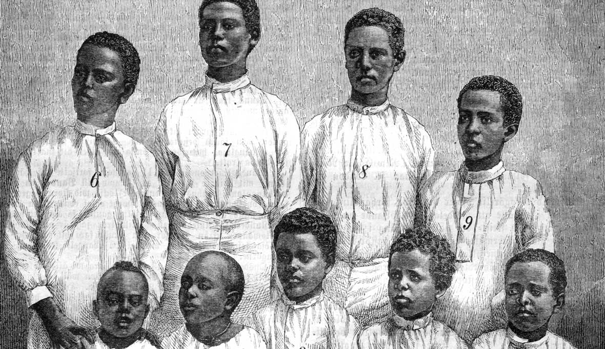 Elever vid Lundahls skola år 1884.