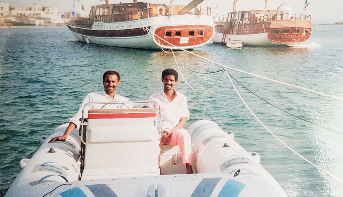 Fetsum tillsammans med vännen Eyassu Tesfay Ghebrehiwet. Bild: Privat