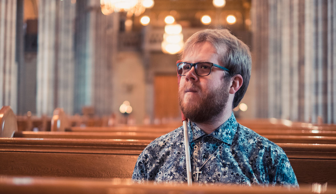 Linus betonar att det är tron och lärjungaskapet som ska spela roll i kyrkan, ingenting annat.  – Att Gud använder mig med mina förutsättningar kan bli ett vittnesbörd för någon att Gud kan använda den personen också.