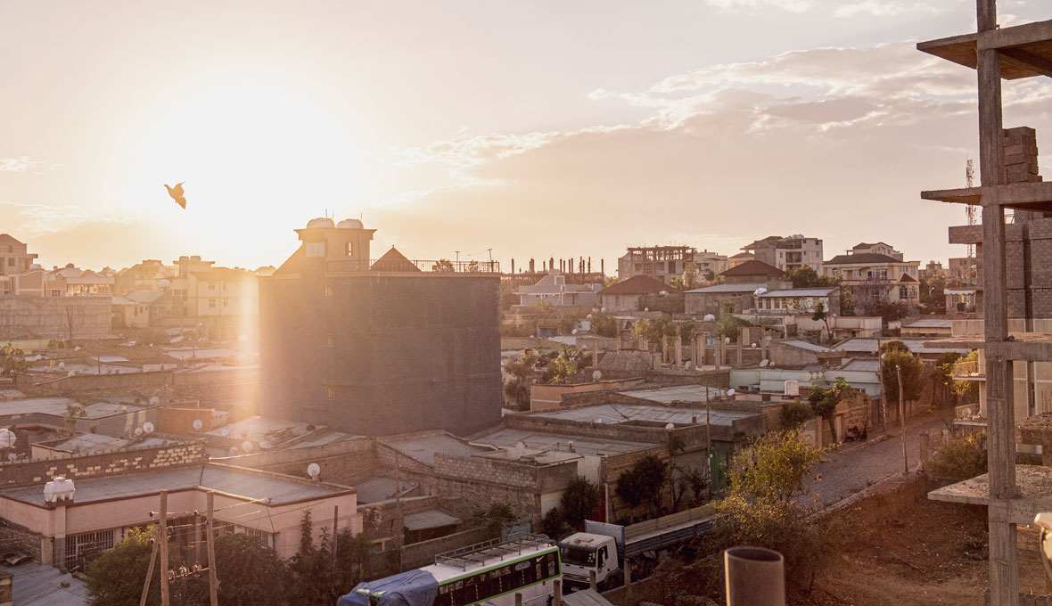 Utsikt över den krigsdrabbade regionhuvudstaden Mekelle. Bild: Dagmawit Alemayehu