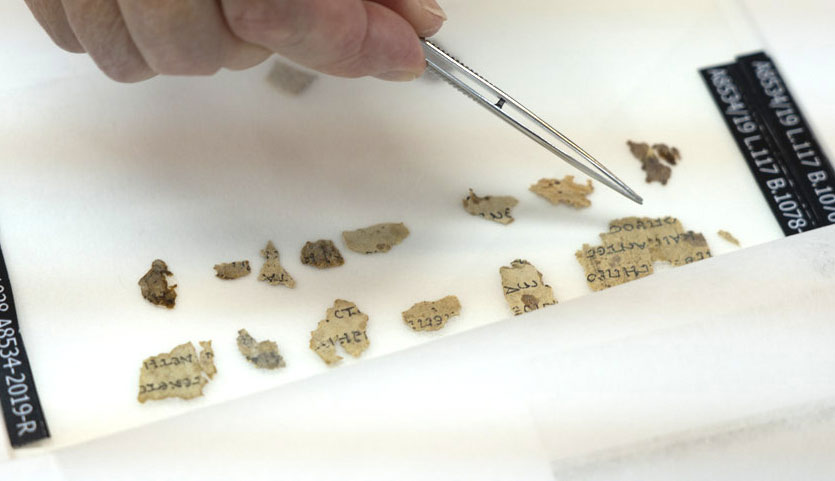De nya fynden innehåller grekiska översättningar från bland annat de bibliska böckerna Nahum och Sakarja. Bilder: Israel Antiquities Authority