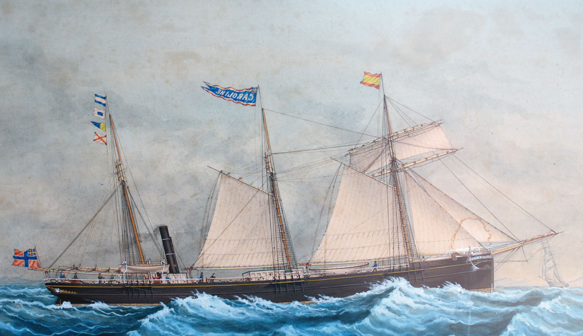 EFS missionsskepp Ansgarius byggdes 1872 genom insamlade gåvor. Åtta missionärer reste med på premiärturen 1873.