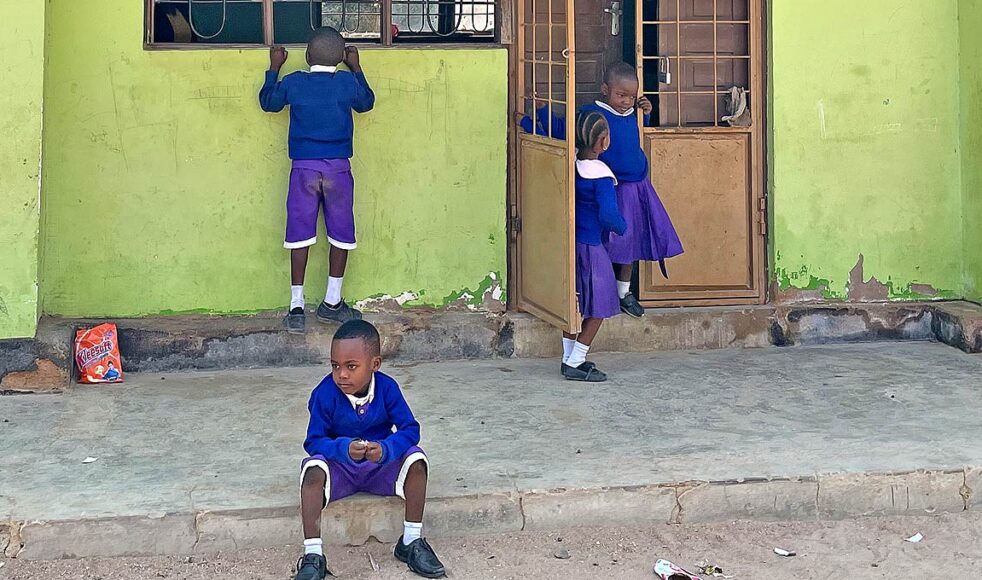 Skolbarn i Dodoma, Tanzania.