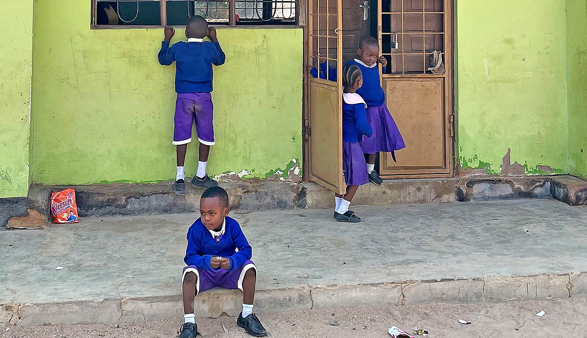 Skolbarn i Dodoma, Tanzania.