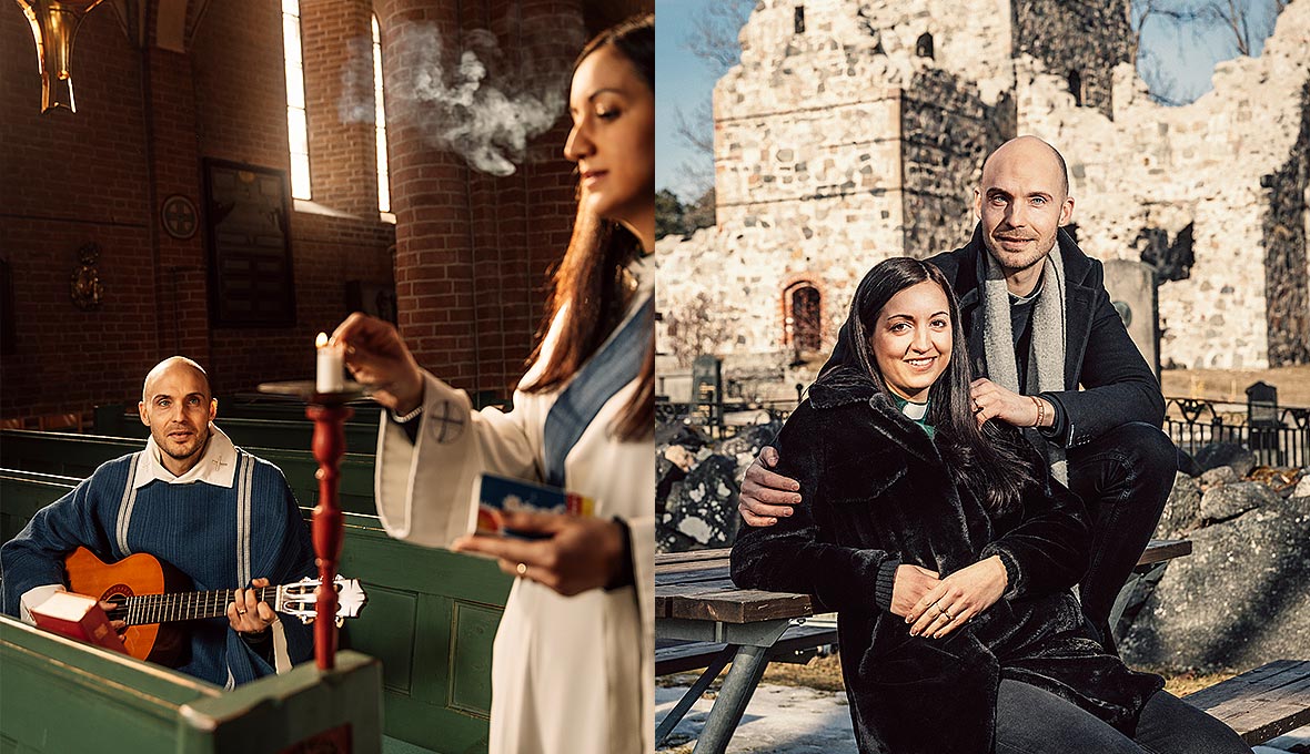 Efter att ha lärt sig tre ackord på gitarr tyckte Carl-Erik Sahlberg att Andreas var redo att leda lovsång i en fullsatt kyrka. Nu använder han frimodigt gitarren som ett redskap i sin tjänst.