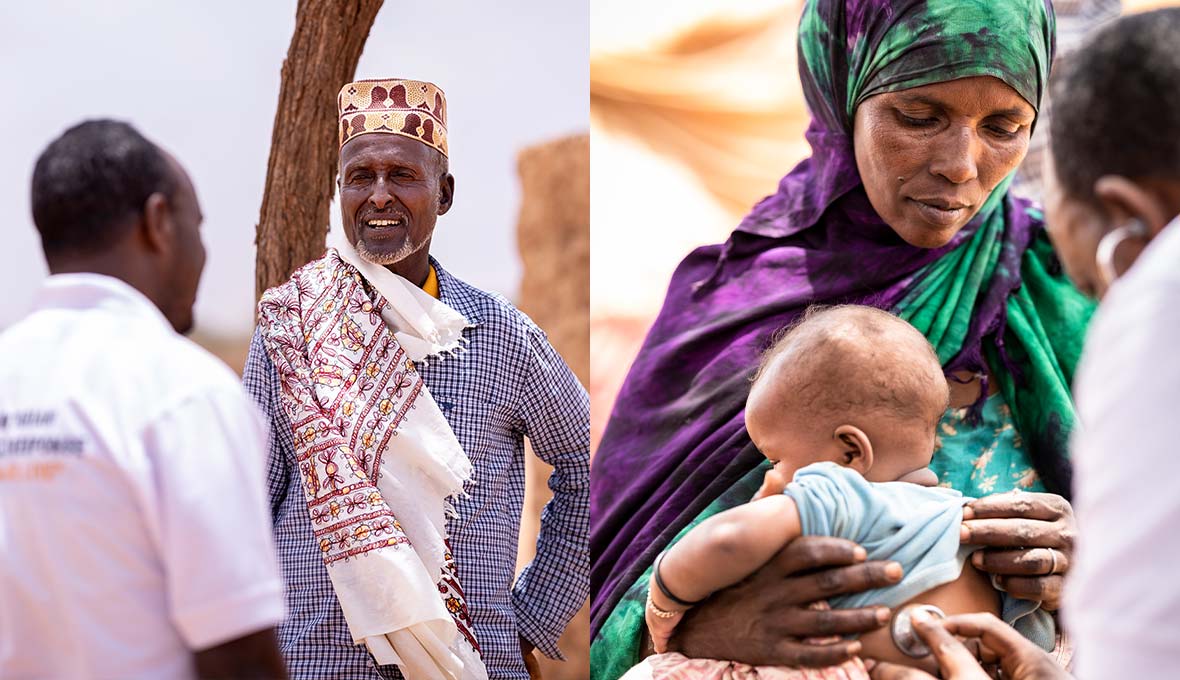 – Ni har blivit som vår familj! Vi känner att ni står sida vid sida med oss, säger Ali Mohmoud Liibeon, som är ledare för lägret.