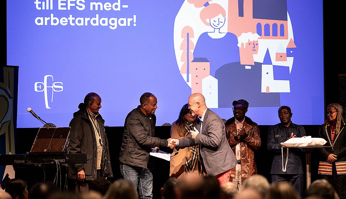 Under några dagar i november samlades medarbetare från hela Sverige. Åtta internationella gäster från EFS systerkyrkor och samarbetspartners deltog också. Bild: Magdalena Vogt