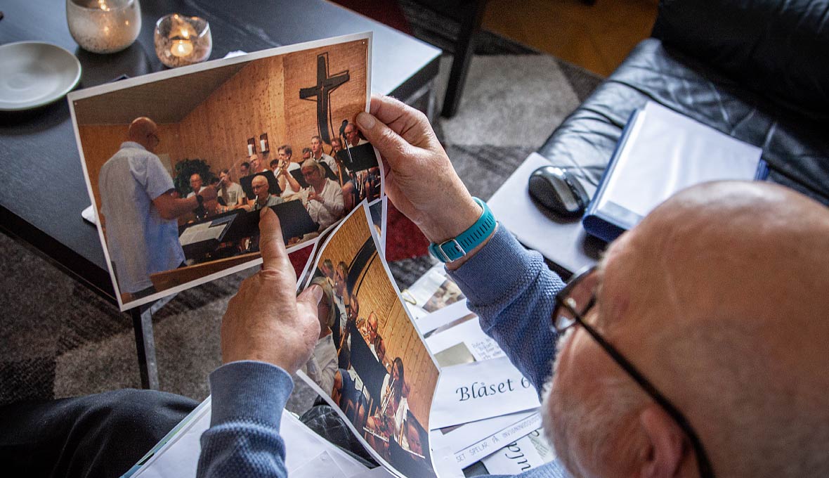 Under sina 50 år som ledare för EFS Bolidens blåsorkester har Björn aldrig velat sluta.