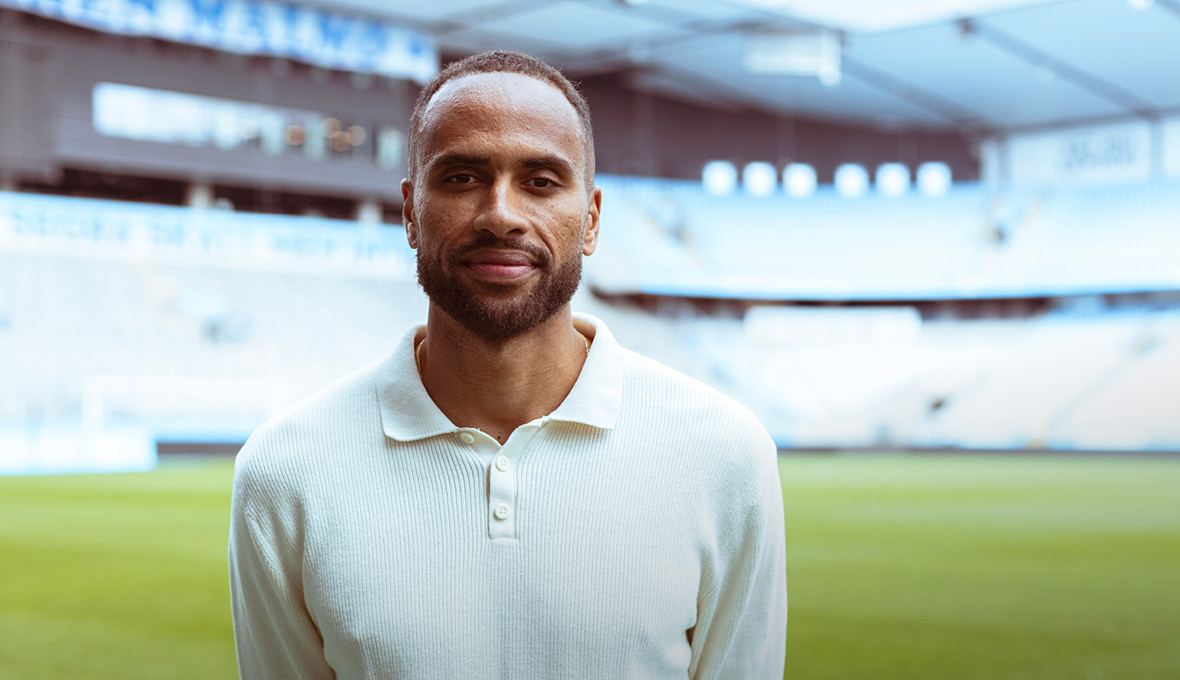 Malmö FF:s anfallare Isaac på hemma­planen Eleda stadion, där SM-bucklan lyftes både 2023 och 2024.