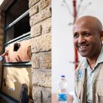 Desta Hadera pekar på de synliga spåren av inbördeskriget. På EFS play finns inslaget »Hopp i Tigray«, som var en del av Se Be Ge 2025. Där berättar Desta mer om sin egen historia, situationen i området och kyrkans stora betydelse.