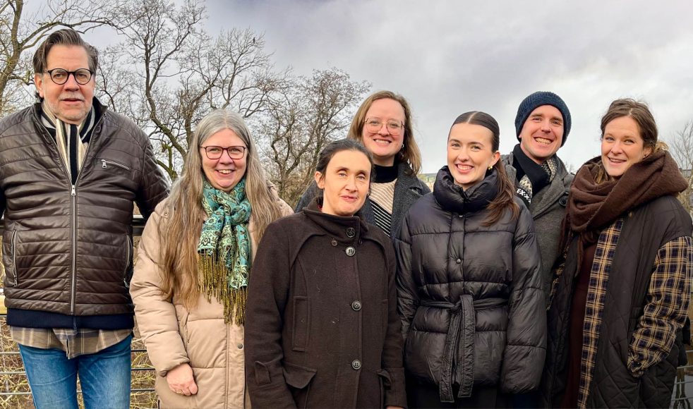 Personalen på EFS Sydsveriges kansli består av (fr. v): Lennart Albertsson, Margareta Cada, Jenny Axéll, Sandra Åhman, Ellen Jensen, Jonatan Rantzer, Iza Jönsson.