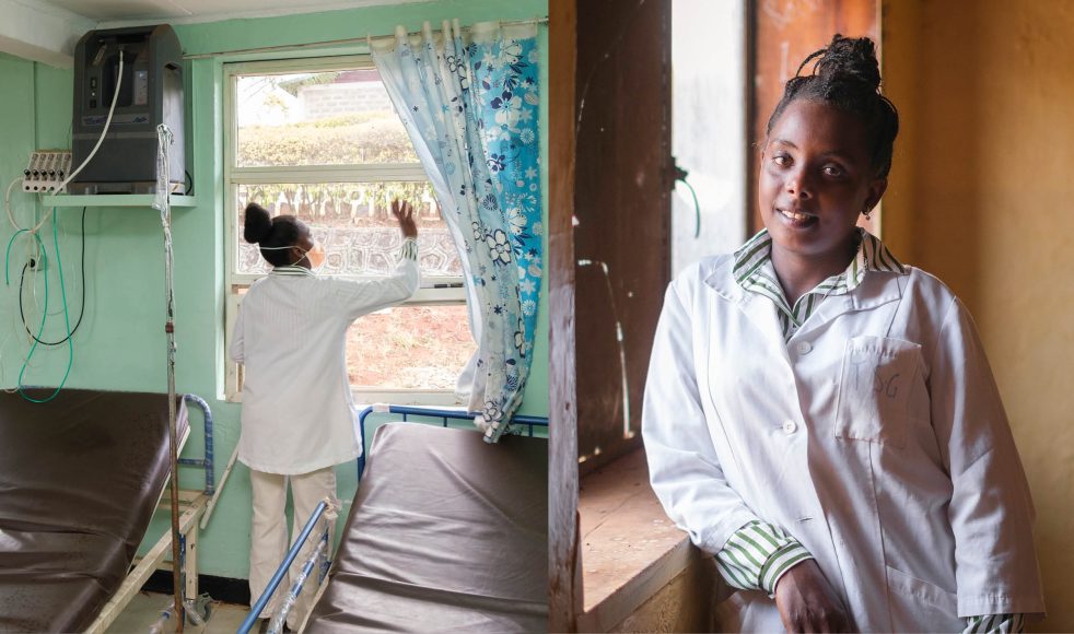 Varje år föds omkring 2 000 barn på Aira sjukhus i västra Etiopien. Sjuksköterskan Tsion Gudina fick sin utbildning på Airas sjukhus­college. I dag arbetar hon på sjukhusets akut­avdelning.